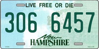 NH license plate 3066457