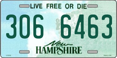NH license plate 3066463