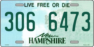 NH license plate 3066473