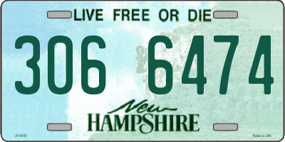 NH license plate 3066474