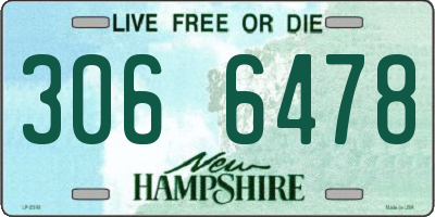 NH license plate 3066478