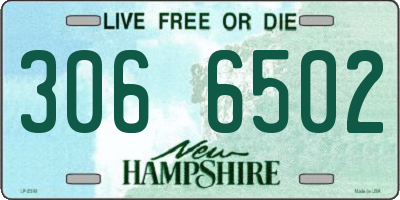 NH license plate 3066502