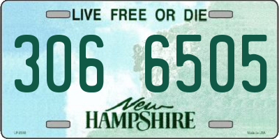 NH license plate 3066505