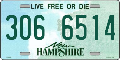 NH license plate 3066514