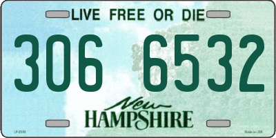 NH license plate 3066532