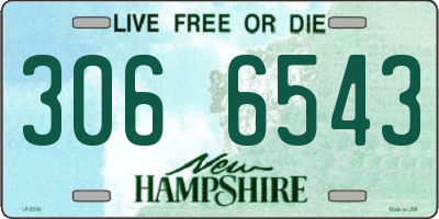 NH license plate 3066543