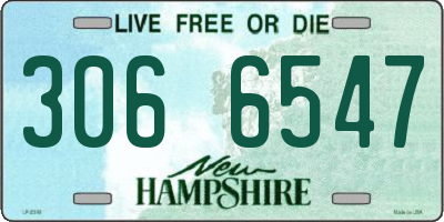 NH license plate 3066547