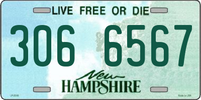 NH license plate 3066567