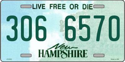NH license plate 3066570