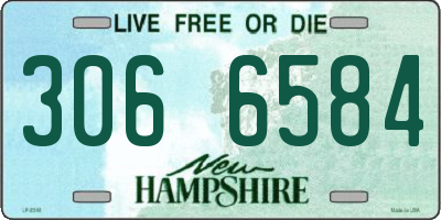 NH license plate 3066584
