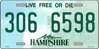 NH license plate 3066598