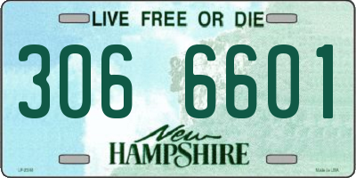 NH license plate 3066601