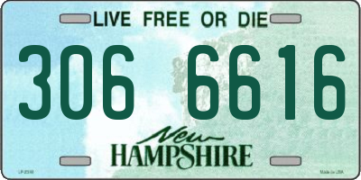 NH license plate 3066616