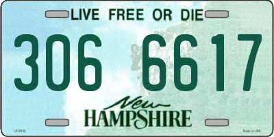 NH license plate 3066617