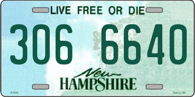 NH license plate 3066640