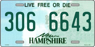 NH license plate 3066643