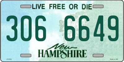 NH license plate 3066649