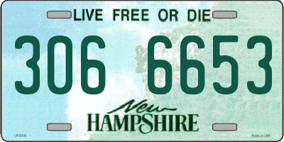 NH license plate 3066653