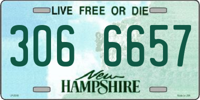 NH license plate 3066657