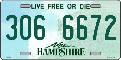 NH license plate 3066672