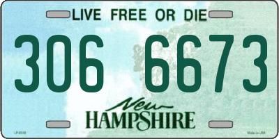 NH license plate 3066673