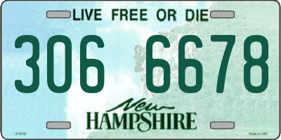 NH license plate 3066678