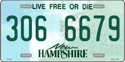 NH license plate 3066679