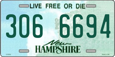 NH license plate 3066694