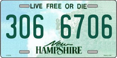 NH license plate 3066706