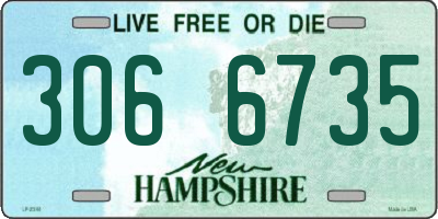 NH license plate 3066735