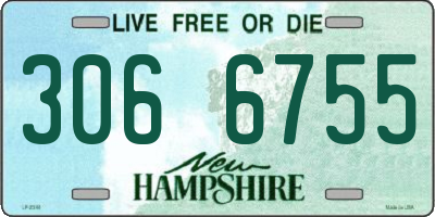 NH license plate 3066755