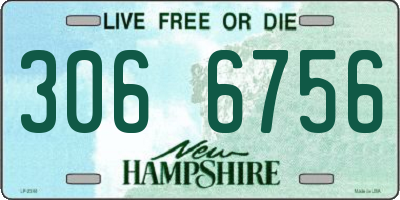 NH license plate 3066756