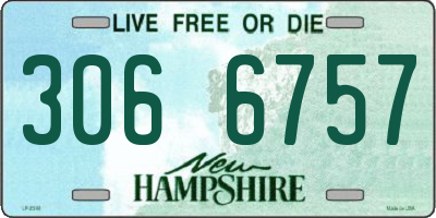 NH license plate 3066757