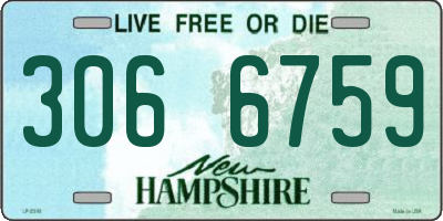 NH license plate 3066759