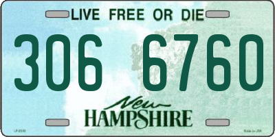NH license plate 3066760