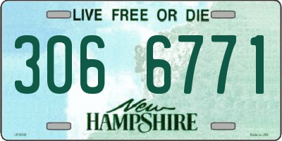 NH license plate 3066771
