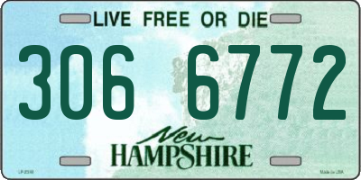 NH license plate 3066772