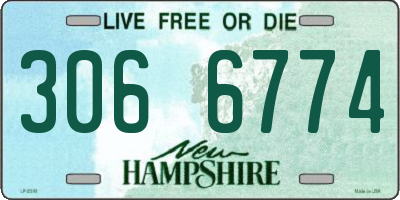 NH license plate 3066774