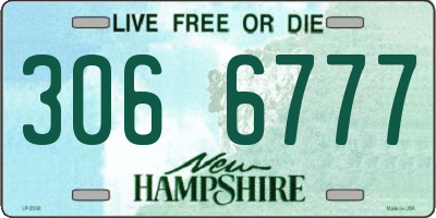 NH license plate 3066777