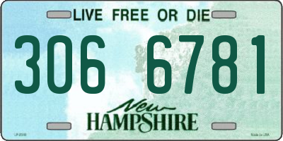 NH license plate 3066781