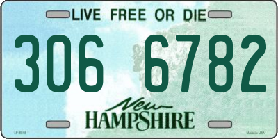 NH license plate 3066782