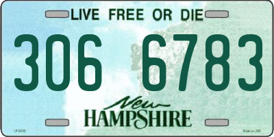 NH license plate 3066783