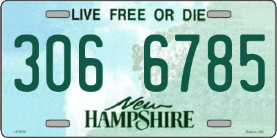 NH license plate 3066785