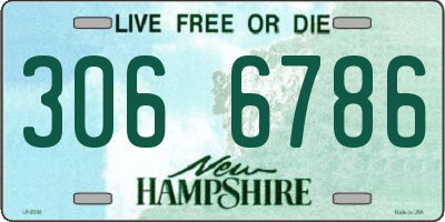 NH license plate 3066786