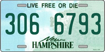 NH license plate 3066793