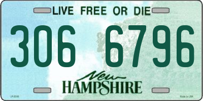 NH license plate 3066796