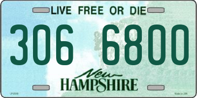 NH license plate 3066800