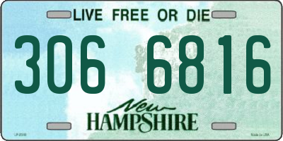 NH license plate 3066816