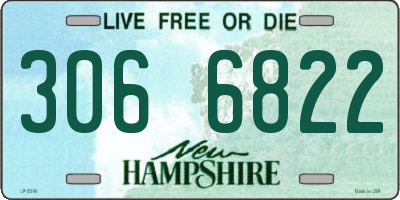 NH license plate 3066822