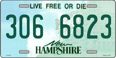 NH license plate 3066823